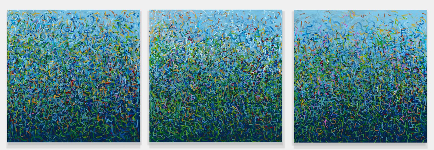 Toorak Gardens tryptich- Limited Edition Prints - 60cm squ x3 George Hall Digital zu verkaufen