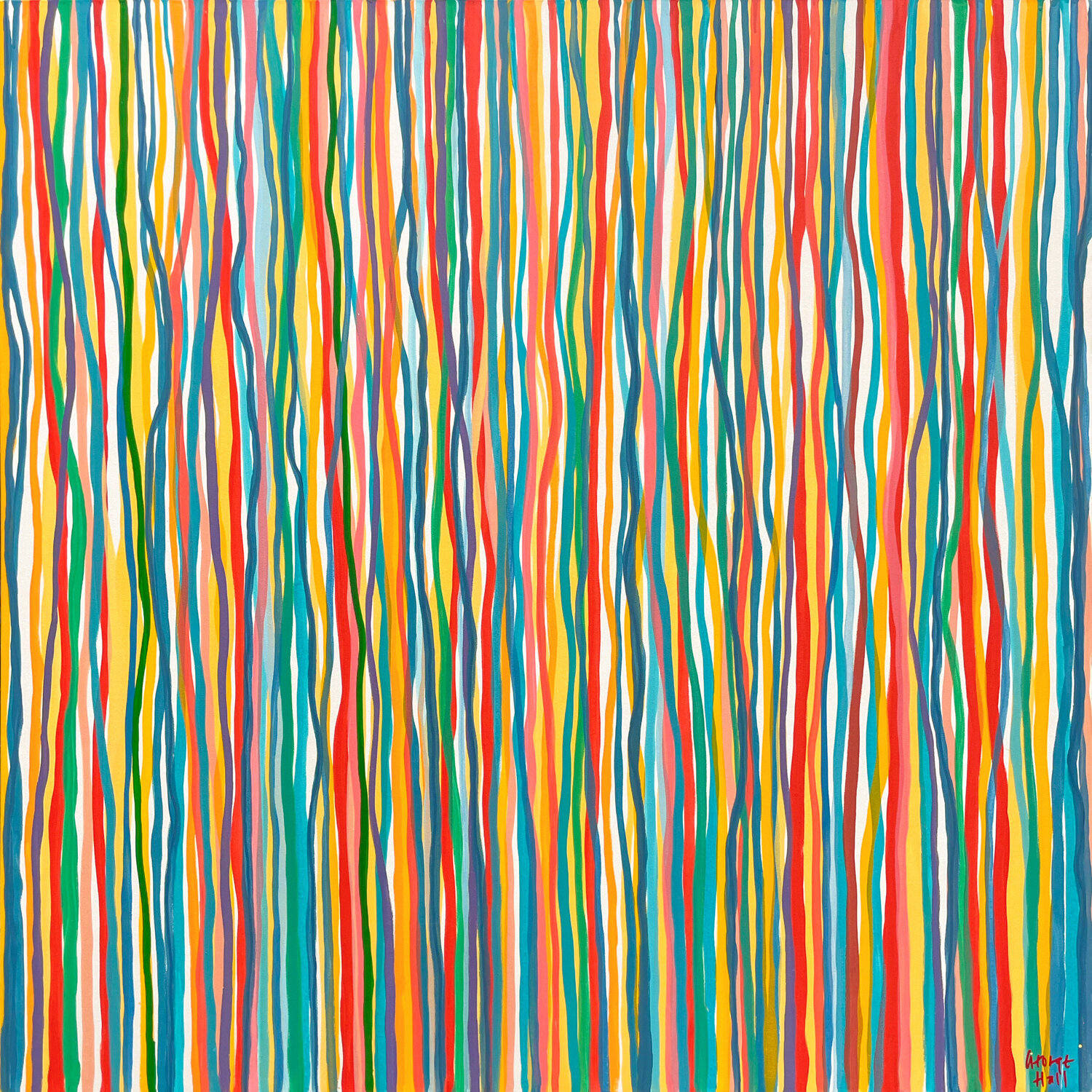 Free Groover - 117 x 117cm acrylic on canvas George Hall
