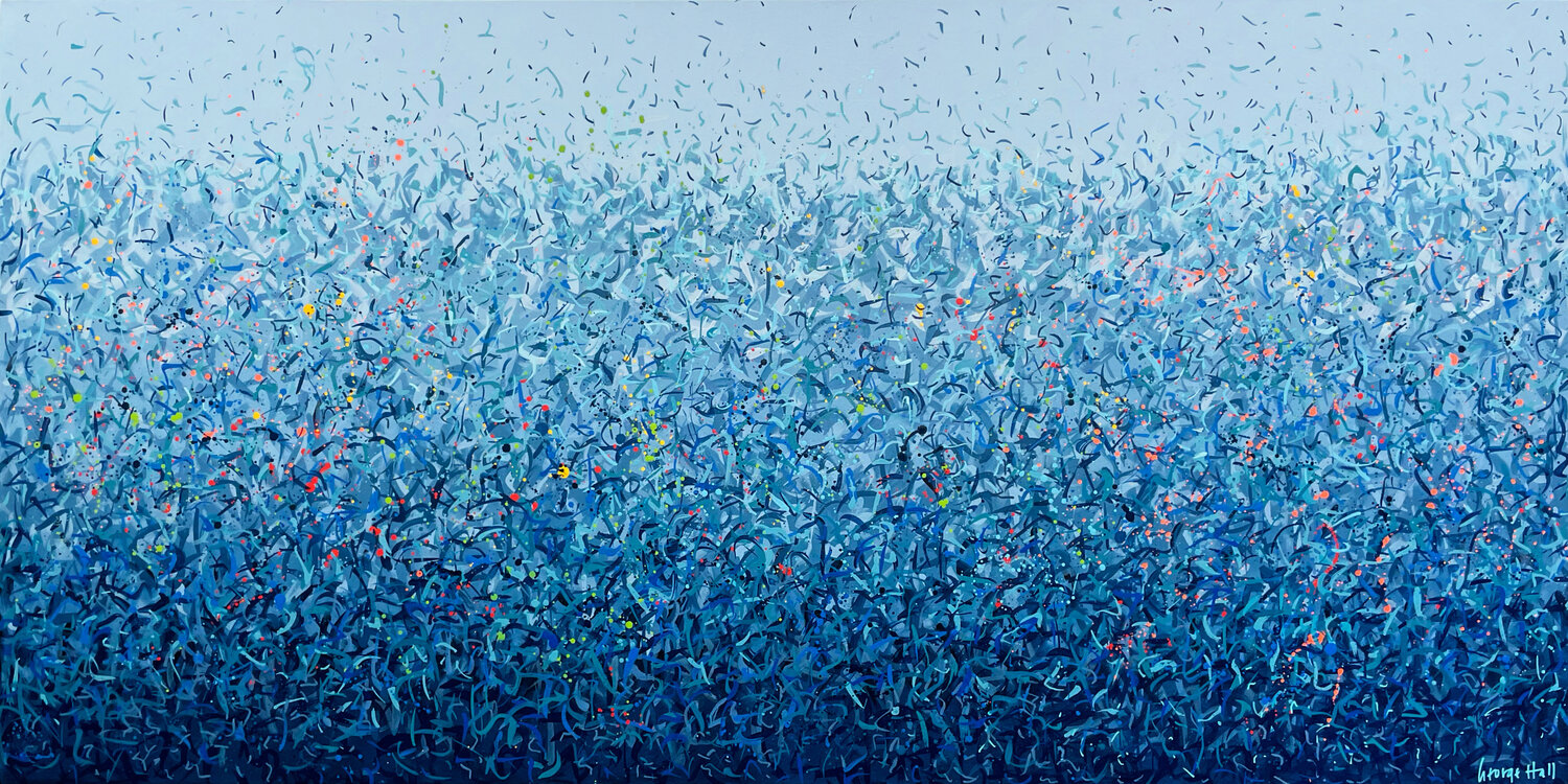 Bondi Water Dance 152 x 76cm acrylic on canvas George Hall