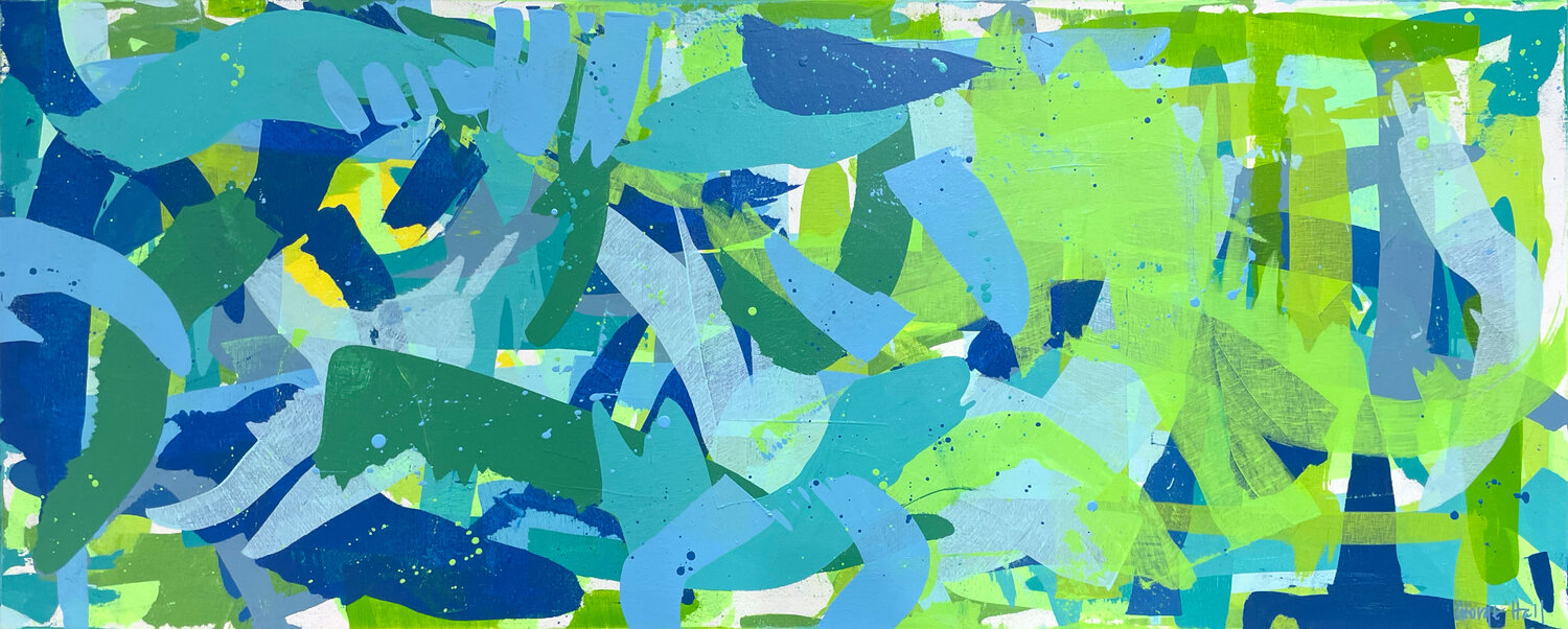Perception Seven 152 x 61cm acrylic on canvas George Hall