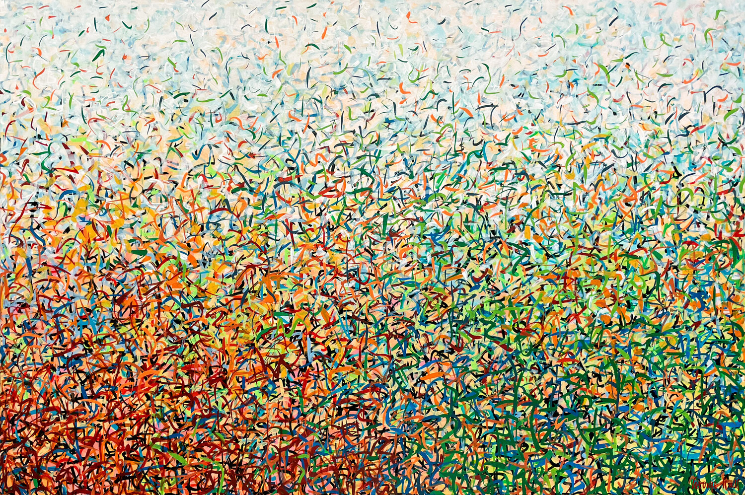 Garden Harbour 152 x 101cm acrylic on canvas George Hall