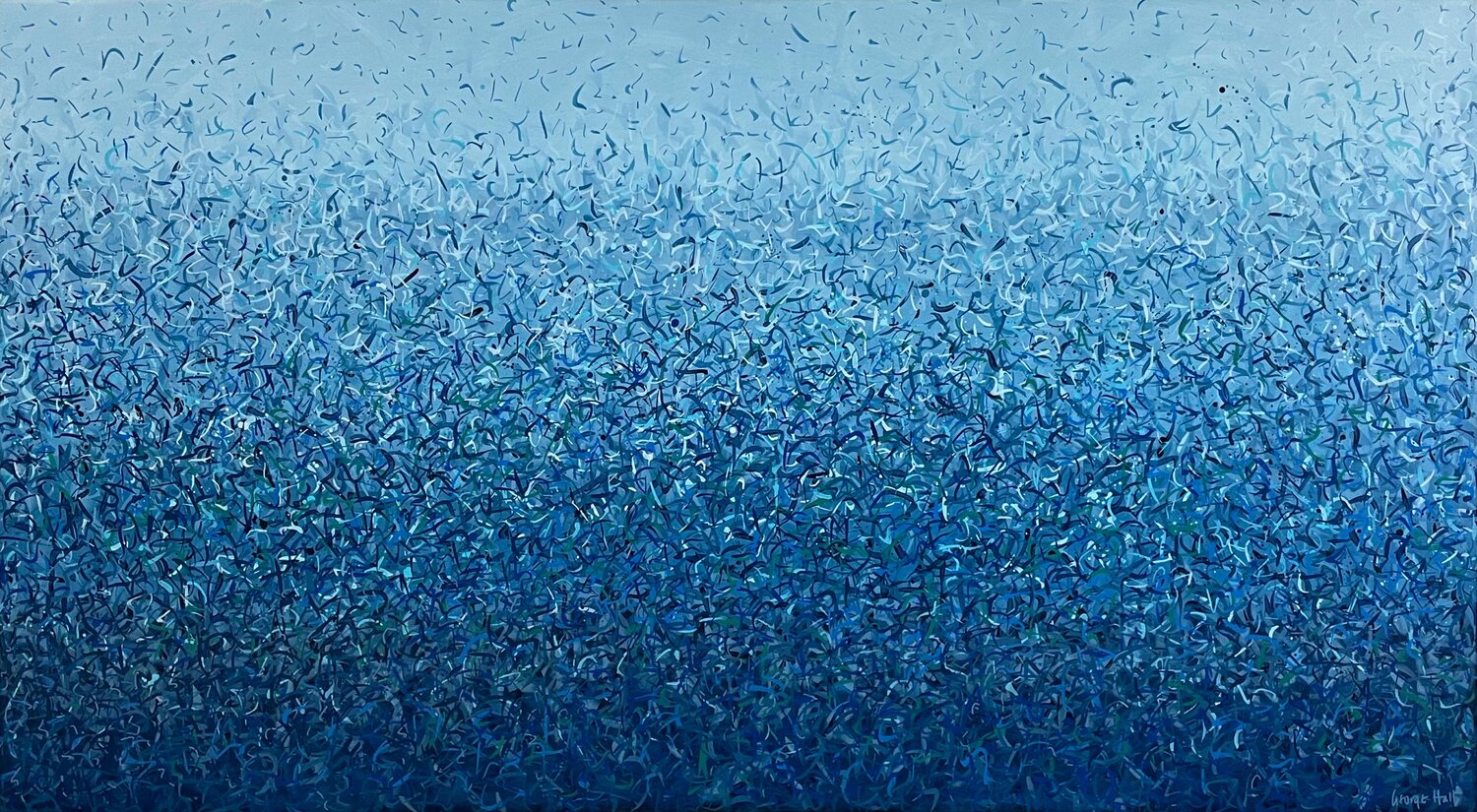 Deep Water Dance- 200 x 110cm acrylic on canvas George Hall