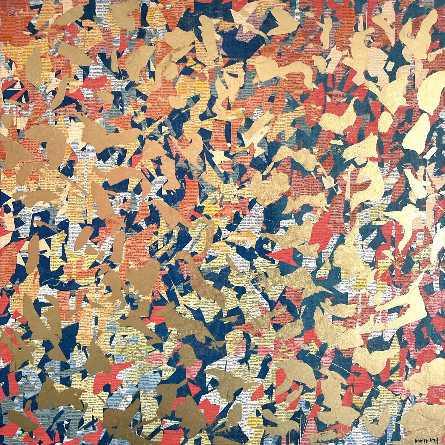 Wisdom Two - 127cm squ - mixed media on canvas George Hall