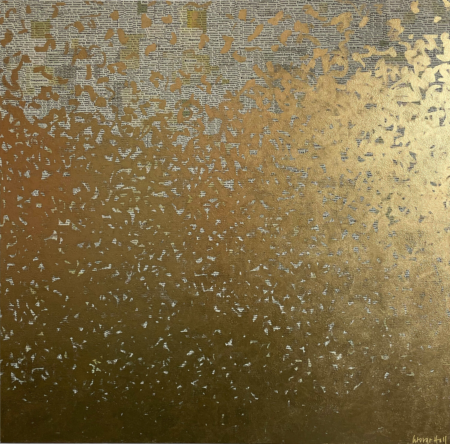 The Wisdom Dance - 101cm squ - mixed media on canvas George Hall
