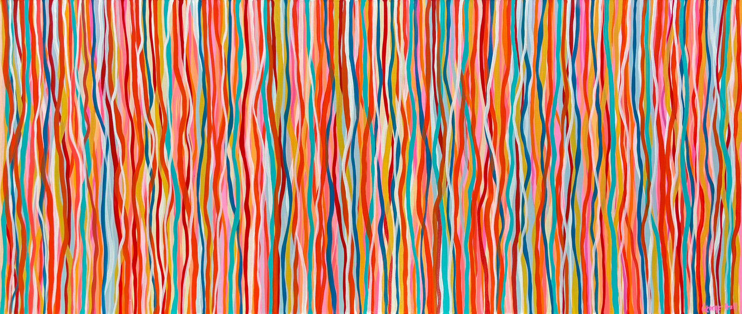 Vital Funk - 200 x 85cm acrylic on canvas George Hall Dipinto originale in vendita