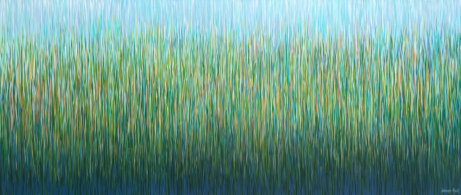 Spring Grass- 200 x 85 acrylic on canvas George Hall