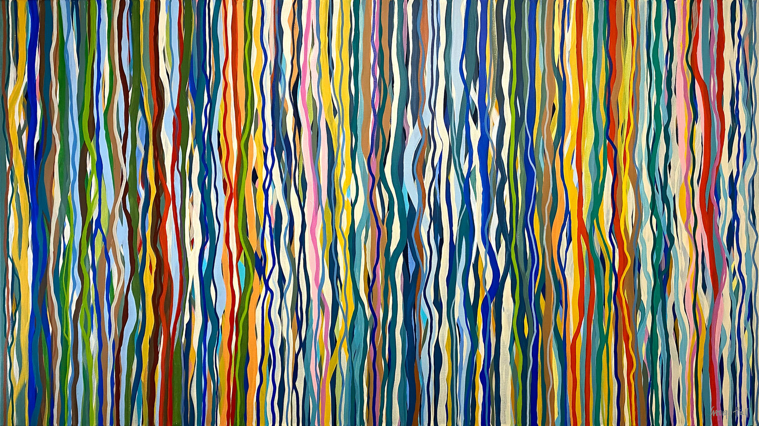 Jungle Funk - 183 x 102cm acrylic on canvas George Hall Originalgemälde zu verkaufen