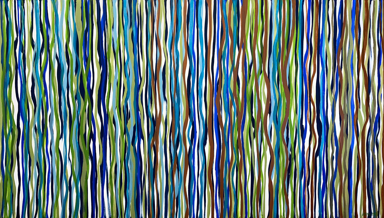 Garden Funk - 172 x 97cm acrylic on canvas George Hall Dipinto originale in vendita