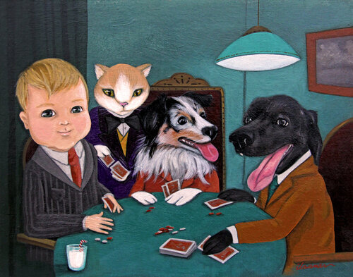 Poker Game di Ilaamen Pelshaw, Pittura in vendita su Singulart