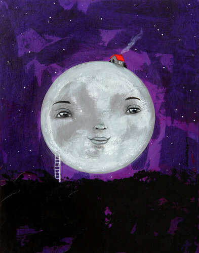 A house among the stars di Ilaamen Pelshaw, Pittura in vendita su Singulart