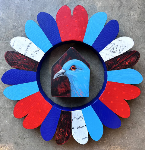 Blue Pigeon by Ilaamen Pelshaw, 회화 for Sale on Singulart