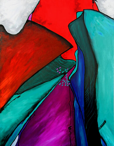 Flowing in the wind van Ilaamen Pelshaw, Schilderij te koop op Singulart