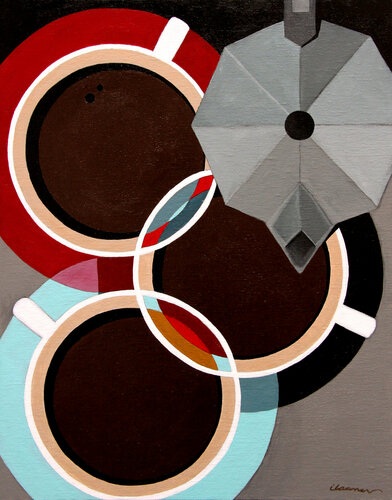 Coffee Cups van Ilaamen Pelshaw, Schilderij te koop op Singulart