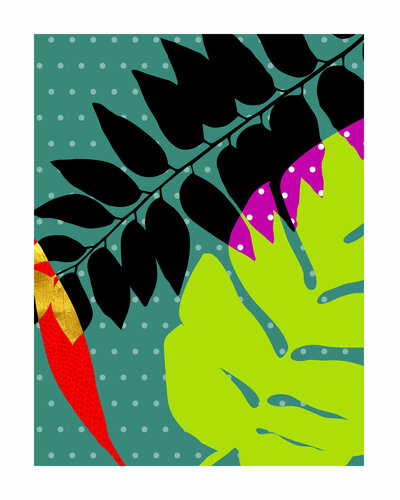 Contrast Leaves van Ilaamen Pelshaw, Digitaal te koop op Singulart