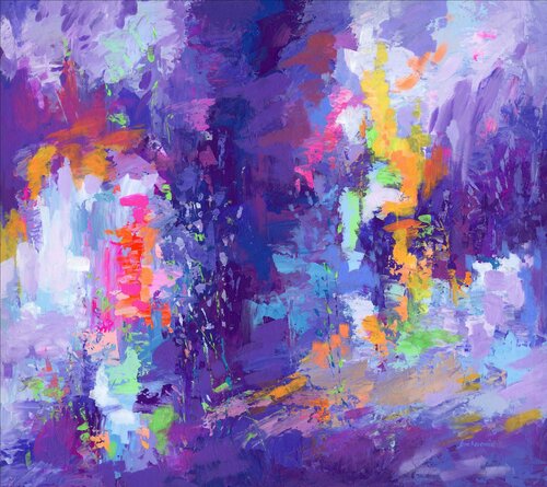 Abstract landscape painting van Leon Devenice, Schilderij te koop op Singulart