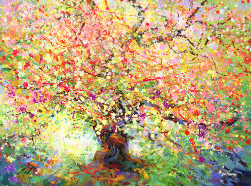 Colorful Tree of Life II di Leon Devenice, Pittura in vendita su Singulart