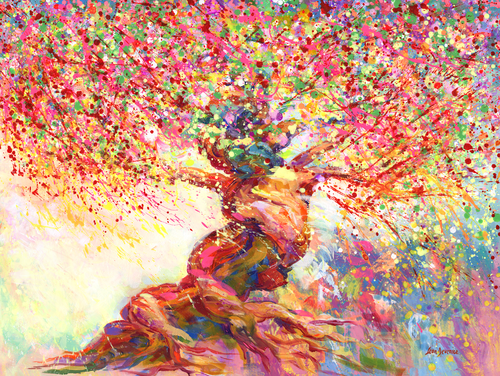 Tree of Passion di Leon Devenice, Pittura in vendita su Singulart