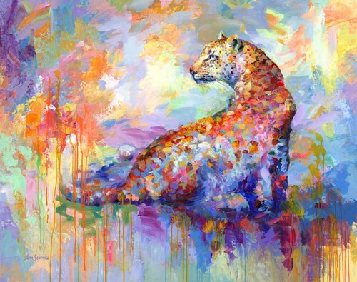 Leopard di Leon Devenice, Pittura in vendita su Singulart