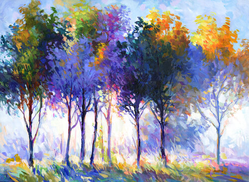 Radiant Trees in the Morning Glow Leon Devenice