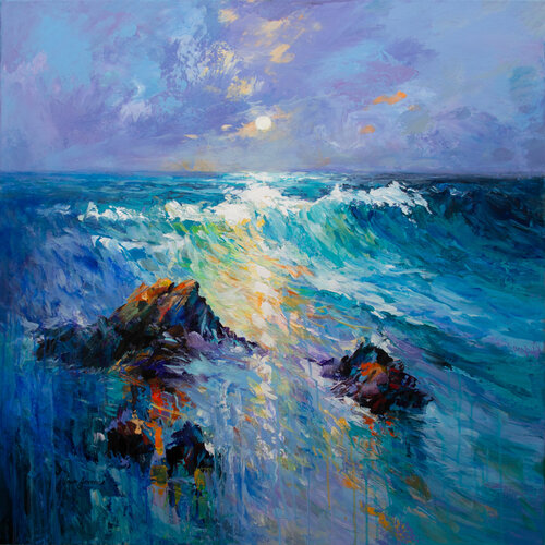 Memories by the Seashore di Leon Devenice, Pittura in vendita su Singulart