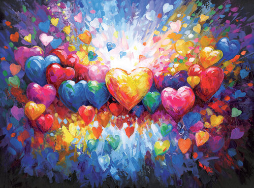 A thousand hearts for you von Leon Devenice, Malerei kaufen auf Singulart