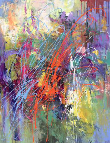 Burst of Positive Energy di Leon Devenice, Pittura in vendita su Singulart