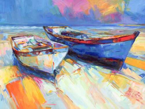 Boats by the shore Leon Devenice