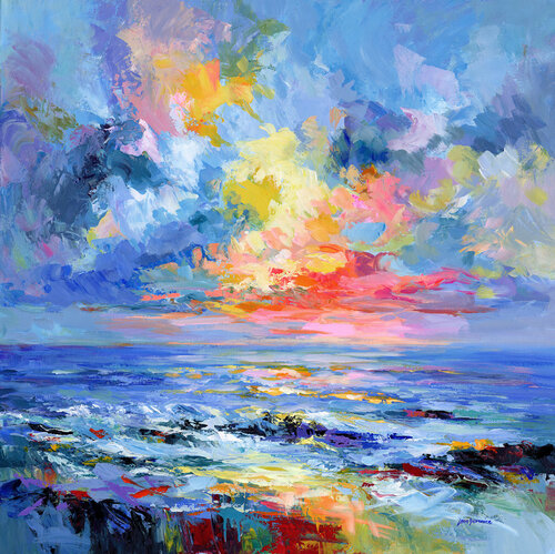 Ocean Sunset Impressions di Leon Devenice, Pittura in vendita su Singulart