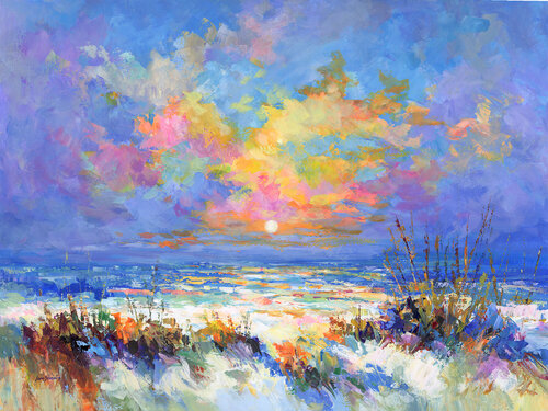 Coastal Sunset Impressions di Leon Devenice, Pittura in vendita su Singulart