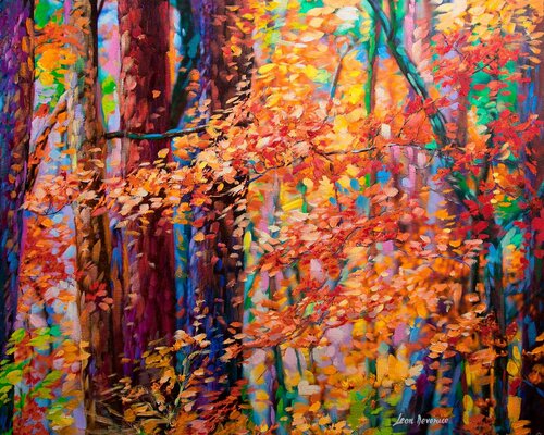 Forest of the Heart — oil painting on canvas by Leon Devenice van Leon Devenice, Schilderij te koop op Singulart