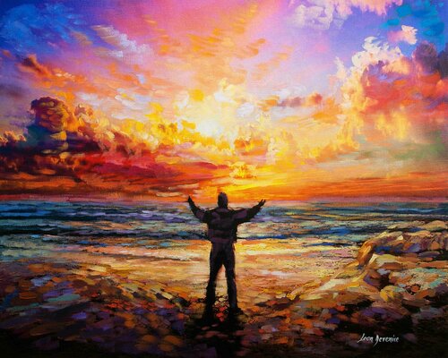 Freedom — oil painting on canvas by Leon Devenice van Leon Devenice, Schilderij te koop op Singulart