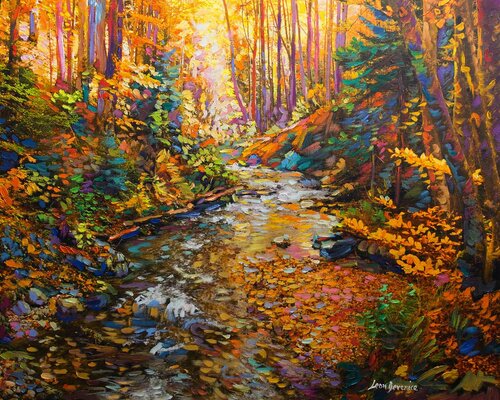 The Glory of Autumn — oil painting on canvas by Leon Devenice van Leon Devenice, Schilderij te koop op Singulart