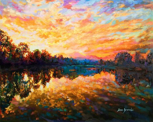 Shades of Wisdom  — oil painting on canvas by Leon Devenice van Leon Devenice, Schilderij te koop op Singulart