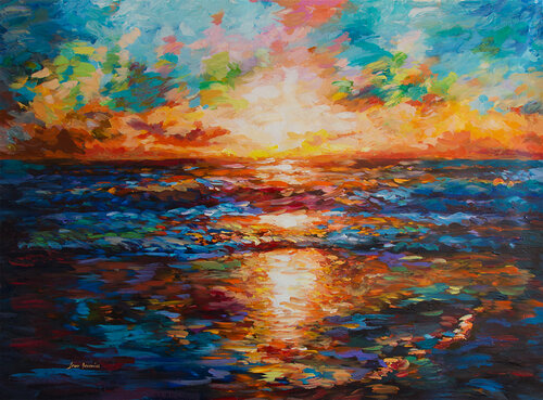 Waves of Emotion — painting on canvas by Leon Devenice di Leon Devenice, Pittura in vendita su Singulart