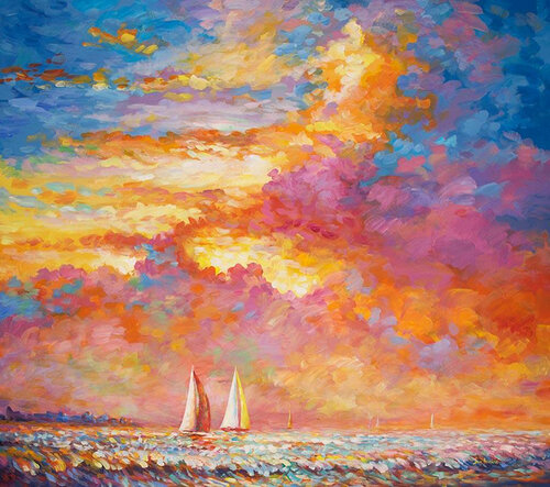 Sail your worries away van Leon Devenice, Schilderij te koop op Singulart