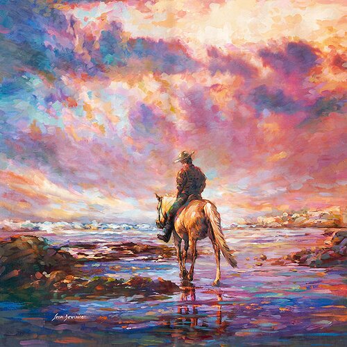 Evening Ride van Leon Devenice, Schilderij te koop op Singulart