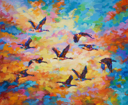 Towards Destination van Leon Devenice, Schilderij te koop op Singulart
