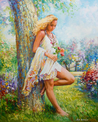 Summer Blossom di Leon Devenice, Pittura in vendita su Singulart