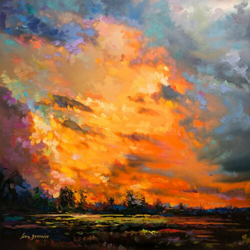 Stormy Night di Leon Devenice, Pittura in vendita su Singulart
