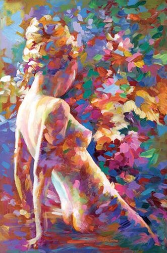 Lady Flower di Leon Devenice, Pittura in vendita su Singulart