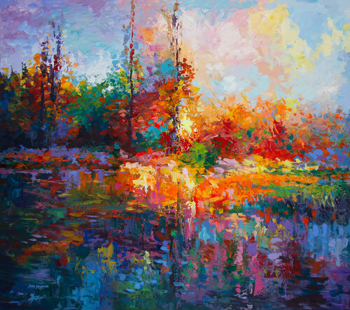 Shades of Autumn di Leon Devenice, Pittura in vendita su Singulart