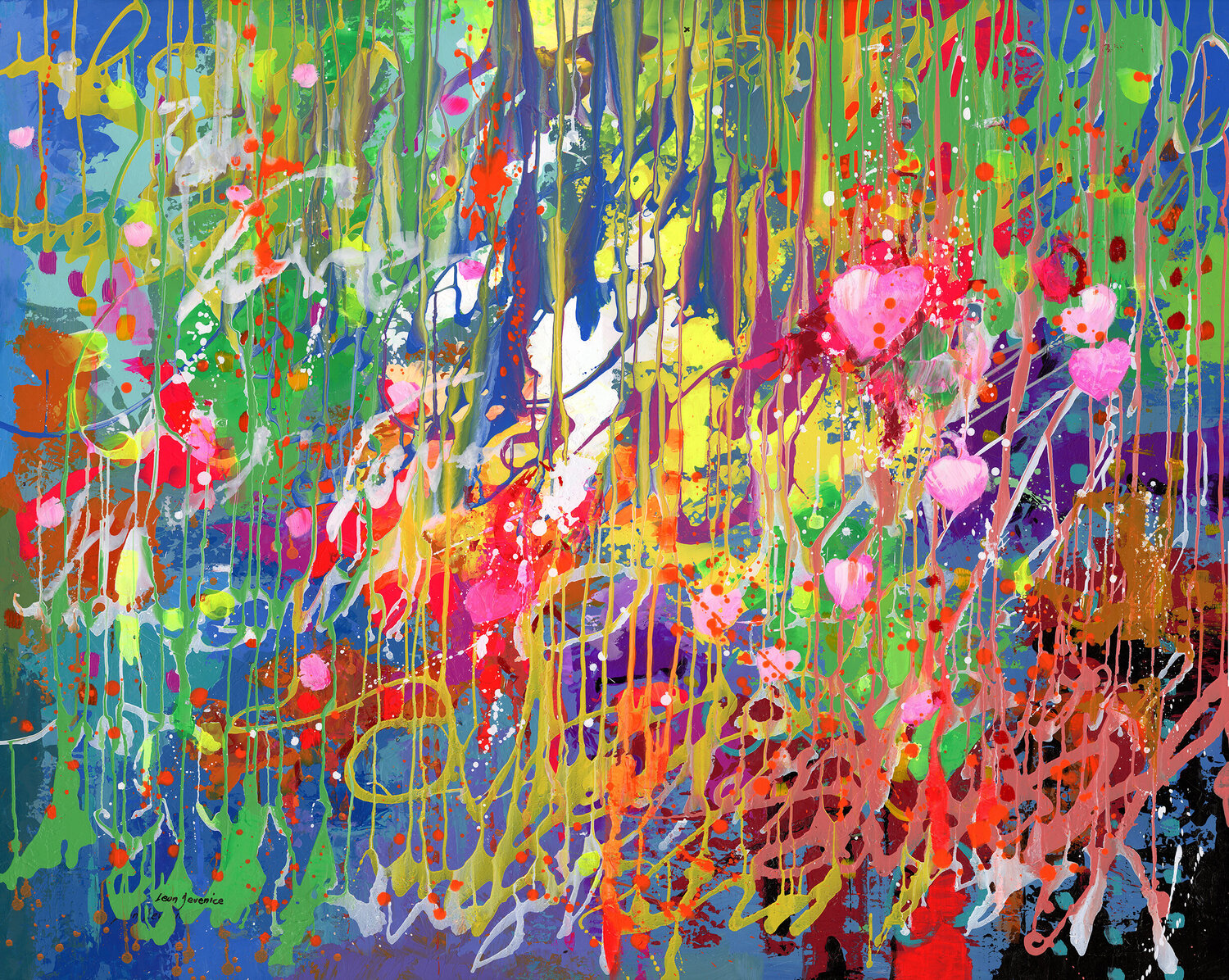 Heartbeats in Bloom Painting Leon Devenice