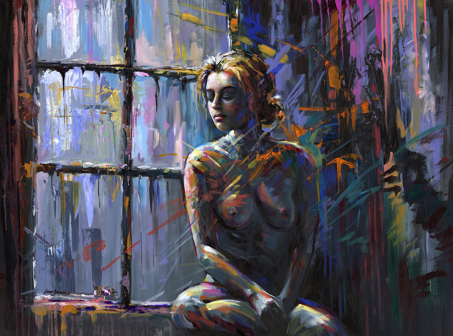 Contemporary nude painting Leon Devenice