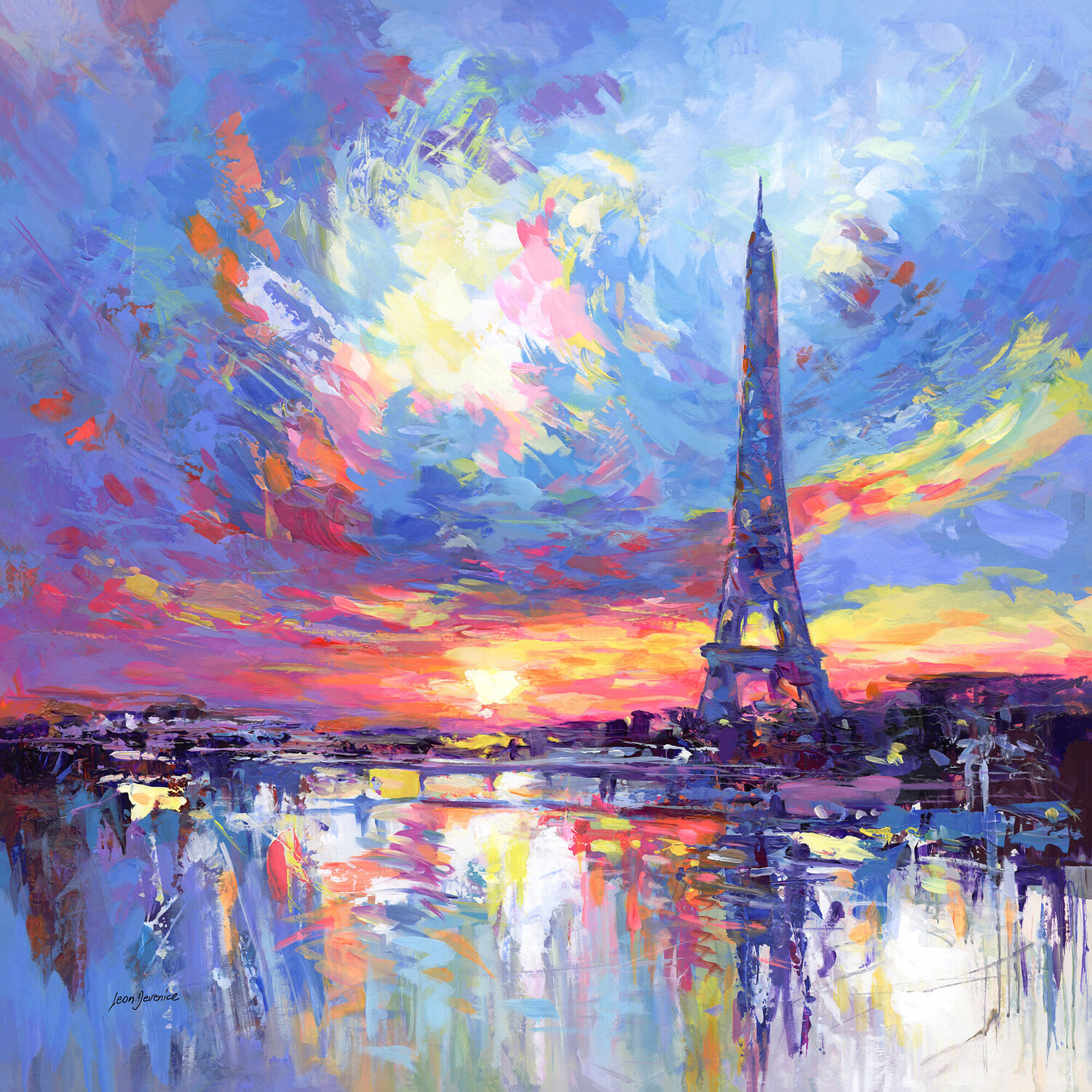 Eiffel Tower at Sunset Leon Devenice