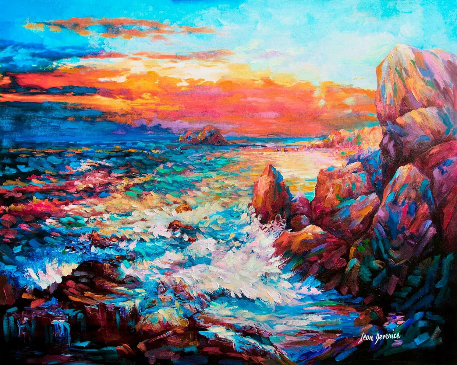 A Space Between Time & Reality — oil painting on canvas by Leon Devenice Leon Devenice Originalgemälde zu verkaufen
