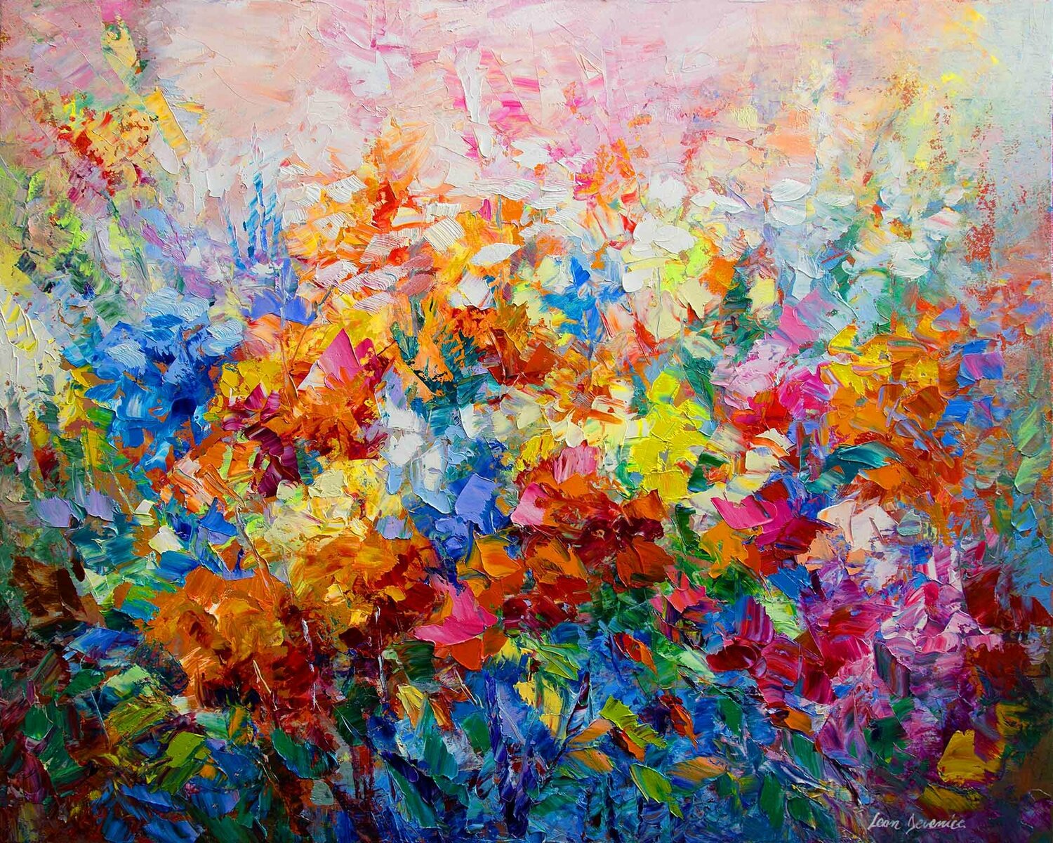 Summer Glory  — oil painting on canvas by Leon Devenice Leon Devenice Originalgemälde zu verkaufen