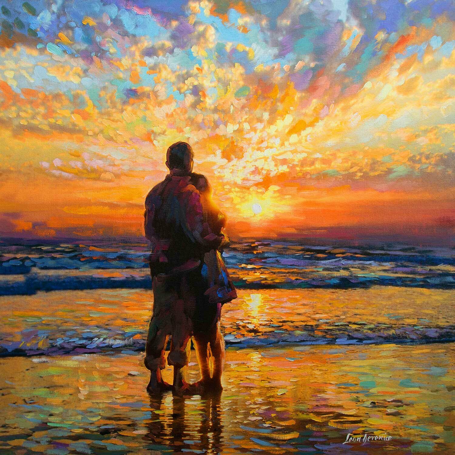 A New Beginning  — oil painting on canvas by Leon Devenice Leon Devenice Originalgemälde zu verkaufen