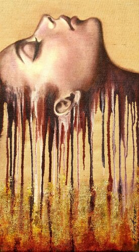 "AROUSAL GOLD" von Elena Kraft, Malerei kaufen auf Singulart