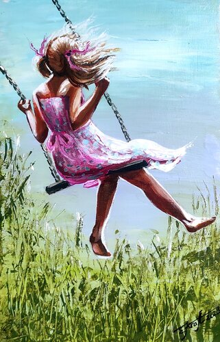 "SUMMER SWING" di Elena Kraft, Pittura in vendita su Singulart