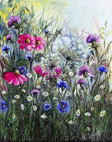 "Summer meadow I" par Elena Kraft, Peinture en vente sur Singulart